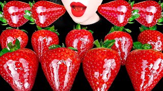 ASMR 대왕 딸기 탕후루 생크림 먹방 GIANT STRAWBERRY TANGHULU WHIPPED CREAM CANDIED FRUITS MUKBANG EATING [upl. by Montagu242]