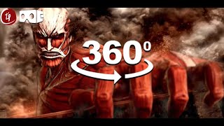 VR 360  What If Titan attach Hidden Leaf Village 【4K Video Quality】 [upl. by Olrak426]