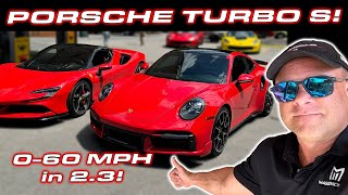 GOODBYE SF90 HELLO TURBO S  Taking delivery FIRST PORSCHE 2024 Porsche 911 Turbo S 060 MPH TEST [upl. by Mich361]