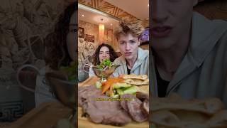 Eating HORSE meat for the first time 😳 part 1 shorts [upl. by Eissed]