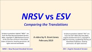 NRSV vs ESV  a Translation Review [upl. by Audly]