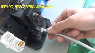 RJ45 crimping tutorialhow to crimp cat6 cable by using rj45 crimper amp rj45 crimping machine Review [upl. by Niu]