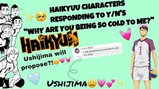 Haikyuu Characters Responding to Yn’s “Why are you being so cold to me”  Haikyuu Texts [upl. by Siskind]