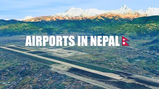 Airports in Nepal  All Airports of Nepal Virtual flight List of Airports in Nepal [upl. by Amelus]