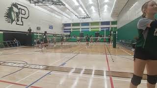 Ponoka Broncs vs St Augustine queen Jr A volleyball 2nd set [upl. by Havens]