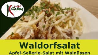 Waldorfsalat  SellerieApfelSalat mit Walnüssen  Waldorfsalad  Celeryapplesalad with walnuts [upl. by Inva]