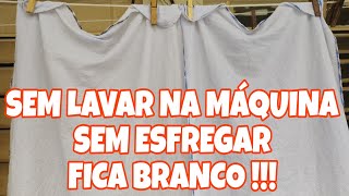 COMO LIMPAR PANO DE PRATO ROUPA BRANCA SEM LAVAR NA MÁQUINA E SEM ESFREGAR SAI AMARELADOENCARDIDO [upl. by Latashia]