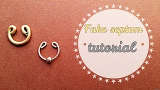 Fake septum piercing  Tutorial [upl. by Ennairam]