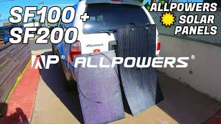 ALLPOWERS SF100 amp SF200 Flexible Solar Panels Review and Field Test [upl. by Ingalls]