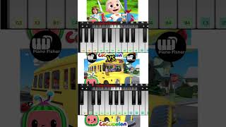 Yes Yes Playground Song Vs The Wheels On The BUS Song  Easy Piano Tune shorts [upl. by Costanzia]