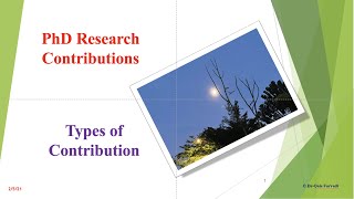 PhD Research Contributions [upl. by Baumbaugh]