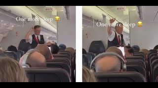 Qantas flight attendant goes viral with Swifties on flight [upl. by Neyut423]