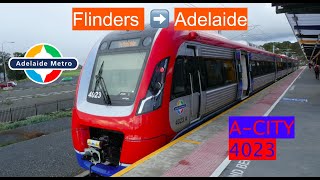 Adelaide Metro  A trip from Flinders to Adelaide on ACity 4023 [upl. by Willie958]