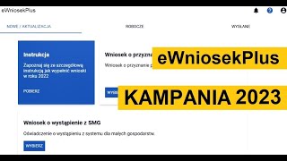 eWniosekPlus 2023  wniosek o płatności bezpośrednie  ARiMR [upl. by Hedvige]