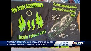 The Great Scoutdoors rents campsite so 100 Girl Scouts have clear eclipse view [upl. by Kylynn252]