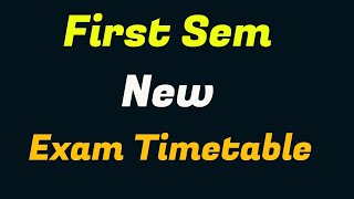 First Sem New Exam Timetable calicutuniversity firstsemester examtimetable [upl. by Eittap]