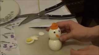 Decorazioni col Cibo Pupazzo di Neve  Food Art Snowman [upl. by Suzy]