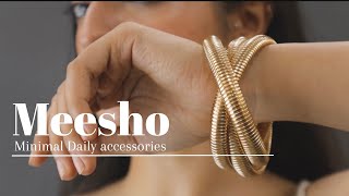 Viral MEESHO JEWELLERY Haul🛍️ Everyday Trendy Dainty Jewellery Starts from ₹70 [upl. by Bannasch667]