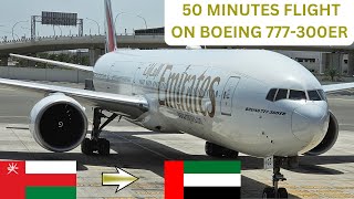 TRIP REPORT  FIRST FLIGHT WITH EMIRATES  BOEING 777300ER ECONOMY CLASS  FROM MUSCAT TO DUBAI [upl. by Enamart711]