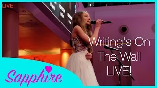 Writings On The Wall  Sam Smith  Cover by 12 year old Sapphire LIVE  24 days Of Sapphire [upl. by Alil524]