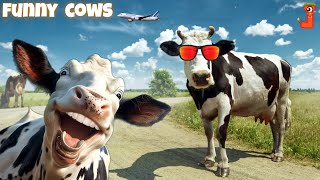 FUNNY COW DANCE FOR 3 MINUTES STRAIGHT│Cow Song amp Cow Videos 2023  Cow dance mix  dancing cow [upl. by Ernald204]