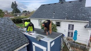 Tuff Shed Installing a LeanTo 7 x 14 [upl. by Htenaj]