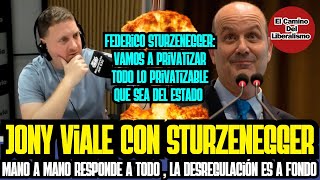 Jony Viale mano a mano con Federico Sturzenegger vamos a PRIVATIZAR todo lo que sea privatizable [upl. by Animehliw]