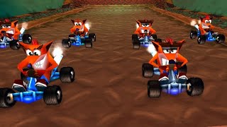 CTR  3 Crash B vs 3 Fake Crash PALNTSC version [upl. by Eidderf]