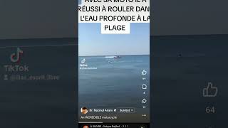 IL À RÉUSSI À ROULER EN MOTO DANS LES PROFONDEURS À LA PLAGE 😱 [upl. by Weider]