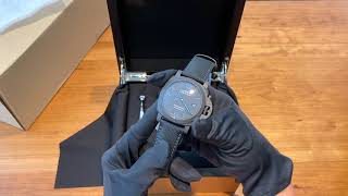 Panerai PAM1661 Unboxing New 2020 Black CarboTech and Blue Luminor [upl. by Animar]