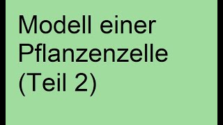 Modell einer Pflanzenzelle Teil 2 [upl. by Mindy]