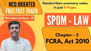 SPOM LAW  FCRA ACT 2010  CA FINAL LAW REVISION LECTURES  MCQ ORIENTED FASTTRACK [upl. by Eniamerej]