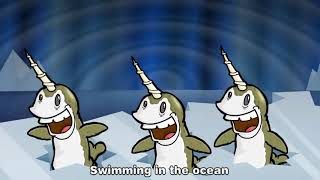 NARWHALS NARWHALS SWIMMING in the OCEAN  1 HOUR [upl. by Cleasta589]