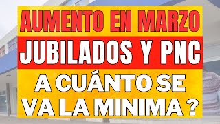 A CUANTO SE VA LA MINIMA EN MARZO 2024 JUBILADOS y PENSIONADOS PNC Anses AumentoJubilaciones [upl. by Emiatej]