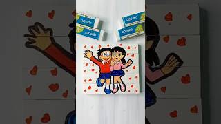 Nobita and Shizuka Art On Eraser  Nobita Painting art nobita shorts doraemon MissAgrawal21 [upl. by Nroht]