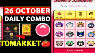 Tomarket Airdrop Combo 26 October  Tomarket Daily Combo Today  Tomarket Secret Combo Today [upl. by Elleinad]