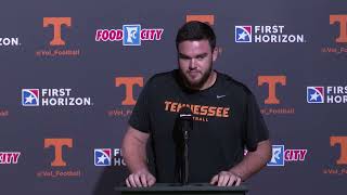 Vols OL Dayne Davis reacts to Arkansas loss previews Florida  Tennessee Football [upl. by Noreh]