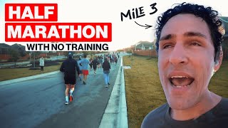 I ran a halfmarathon with NO training [upl. by Einimod492]