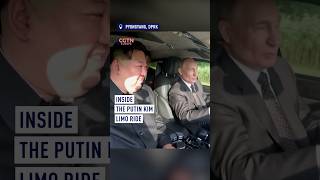 Footage from inside Putin and Kim ride in luxury Aurus limo released [upl. by Menedez970]