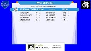 Moonee Valley 2nd XI v Point Cook Centrals 2nd XI [upl. by Nageet]