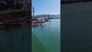 Dredge looks all ready to go in Crescent City Ca harbor Nov 3rd [upl. by Streeto]