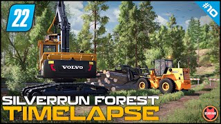 🇺🇸 Volvo EC250DL Cuts Trees Into Logs  Survival Logging Series ⭐ FS22 Silverrun Forest Timelapse [upl. by Nicky]