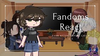 Fandoms react to Evan AftonCrying Child  12  PT amp ENG WIP [upl. by Yehs]