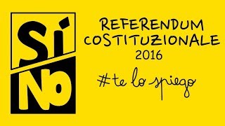 REFERENDUM COSTITUZIONALE 2016 TELOSPIEGO AGGIORNATO [upl. by Edin]