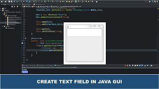 Java GUI Tutorial 16  Text Field In Java GUI using JTextField Class [upl. by Imyaj930]