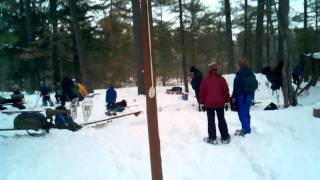 Camp Hinds Boy Scouts Build Quinzee Snow Shelters [upl. by Angelo]