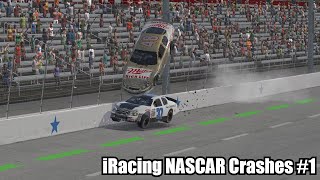 iRacing NASCAR Crashes 1 [upl. by Eastlake]