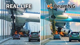 Most Famous Airplane Accidents Based on Real Life Incidents  BeamNGdrive [upl. by Floridia]