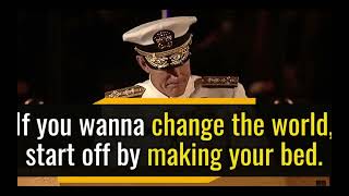 Speech To Change Your Life Today Admiral McRaven quotMake Your Bedquot Words Of Wisdom [upl. by Sulrac]