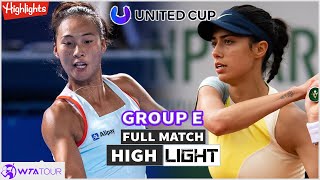 Qinwen Zheng vs Olga Danilovic D3 Group E Highlights  ATP United Cup 2024  FULL MATCH [upl. by Ehcar955]